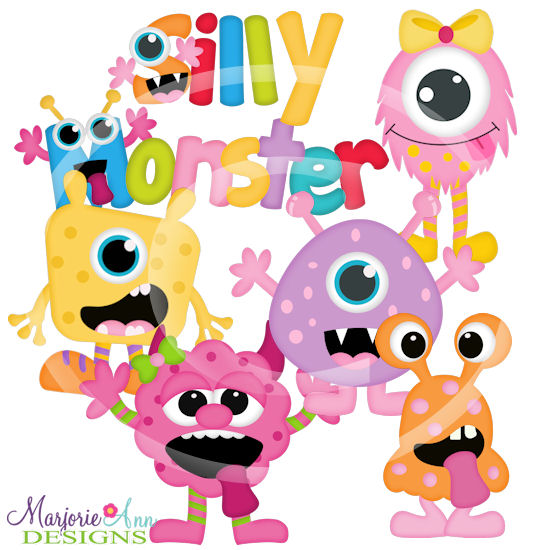 Silly Monster 2 SVG Cutting Files + Clipart - Click Image to Close